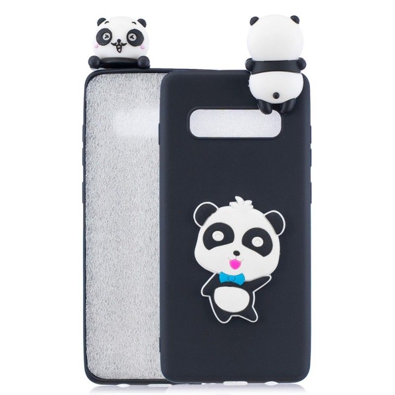 Hoesje voor Samsung Galaxy S10 Plus Rood 3D Mijn Panda