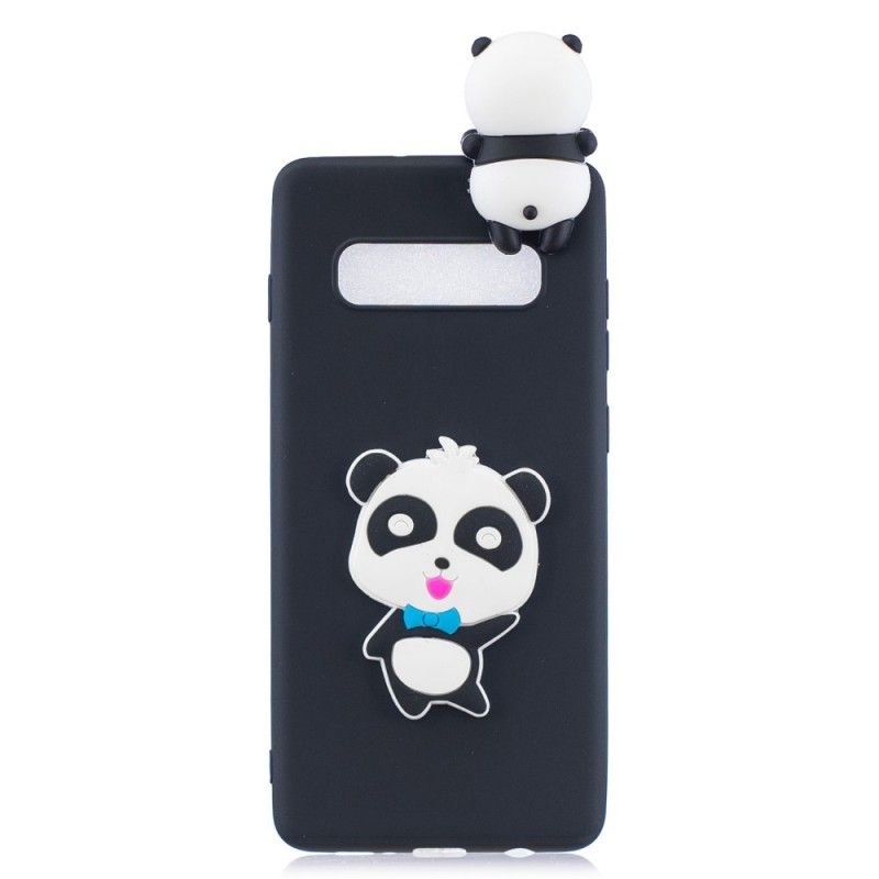 Hoesje voor Samsung Galaxy S10 Plus Rood 3D Mijn Panda