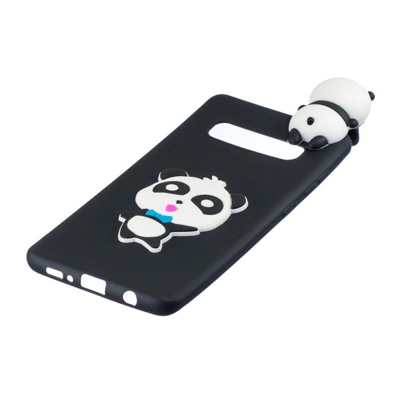 Hoesje voor Samsung Galaxy S10 Plus Rood 3D Mijn Panda