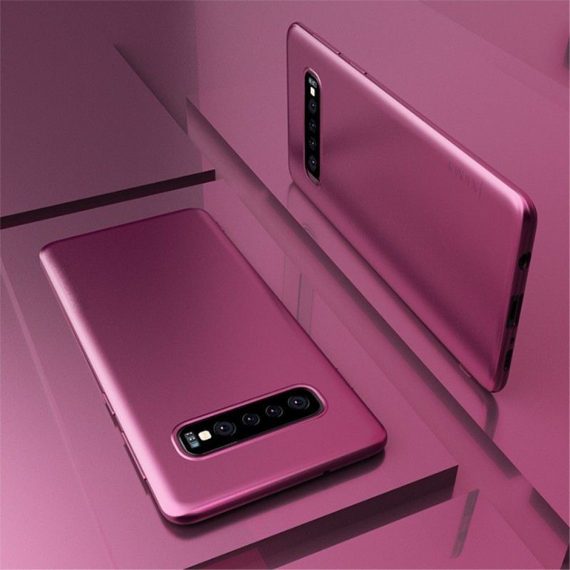 Hoesje voor Samsung Galaxy S10 Plus Rood Zwart X-Niveau Ultrafijn Mat