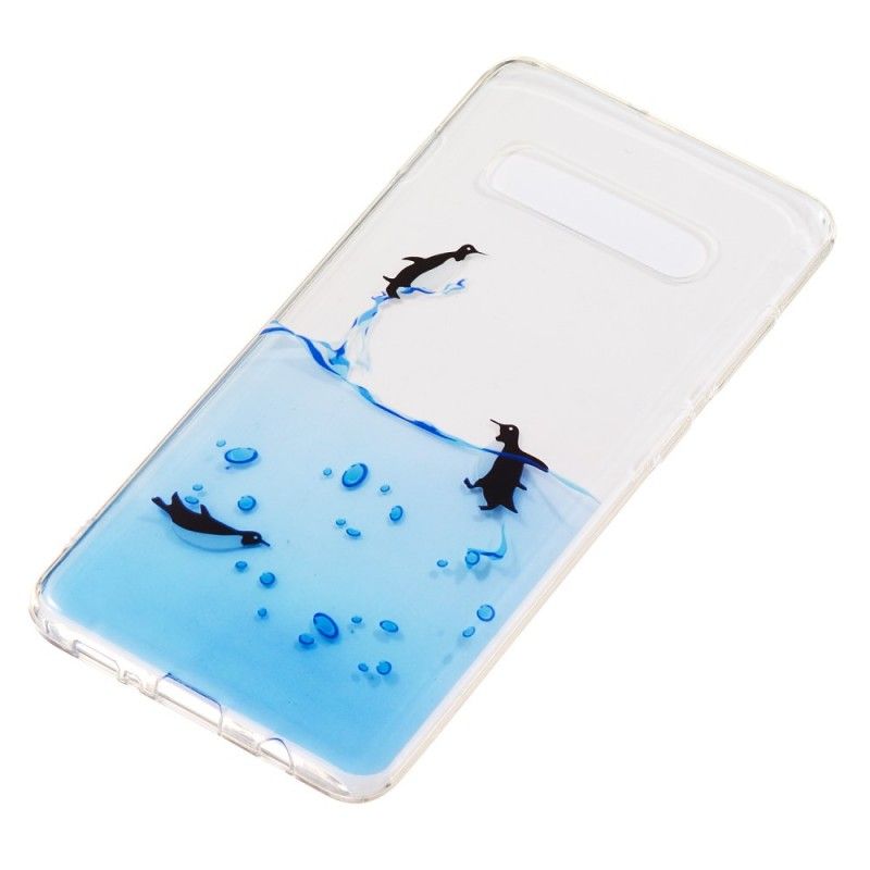 Hoesje voor Samsung Galaxy S10 Plus Spel Van Pinguïns