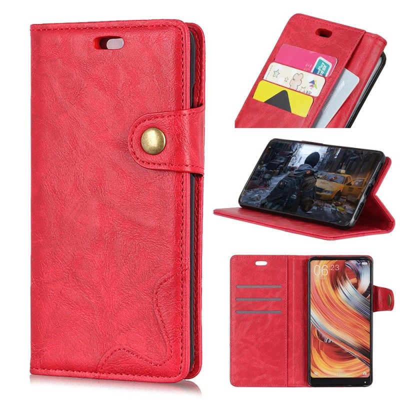 Leren Hoesje Samsung Galaxy S10 Plus Artistieke Knop