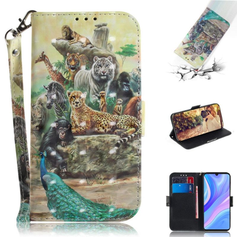 Bescherming Hoesje Huawei P Smart S Telefoonhoesje String Safari Dieren