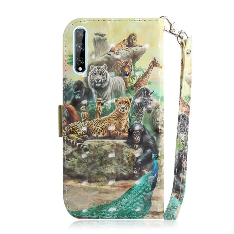 Bescherming Hoesje Huawei P Smart S Telefoonhoesje String Safari Dieren