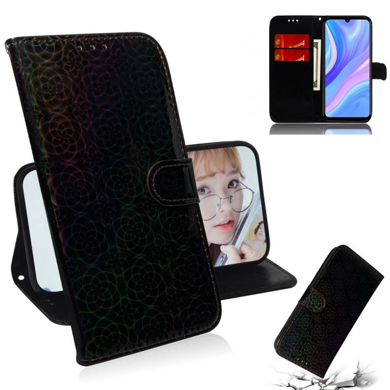 Cover Folio-hoesje Huawei P Smart S Grijs Zwart Telefoonhoesje Pure Kleur