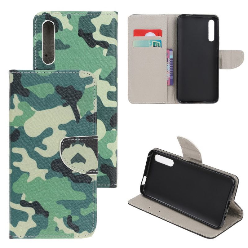 Cover Folio-hoesje Huawei P Smart S Telefoonhoesje Militaire Camouflage