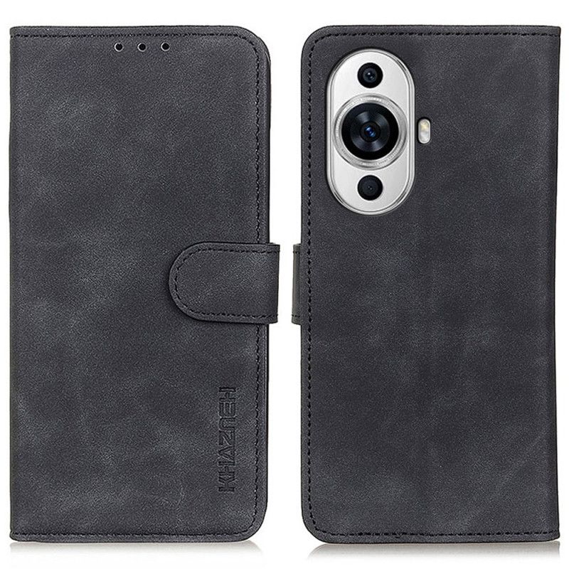 Flip Case Leren Huawei Nova 12s Retrotextuur Khazneh