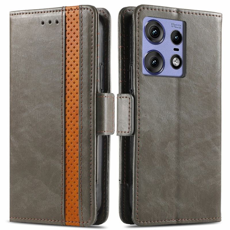 Flip Case Leren Motorola Edge 50 Pro Retro Caseneo