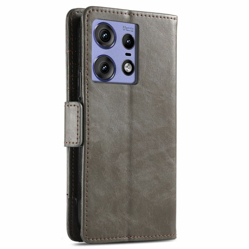 Flip Case Leren Motorola Edge 50 Pro Retro Caseneo