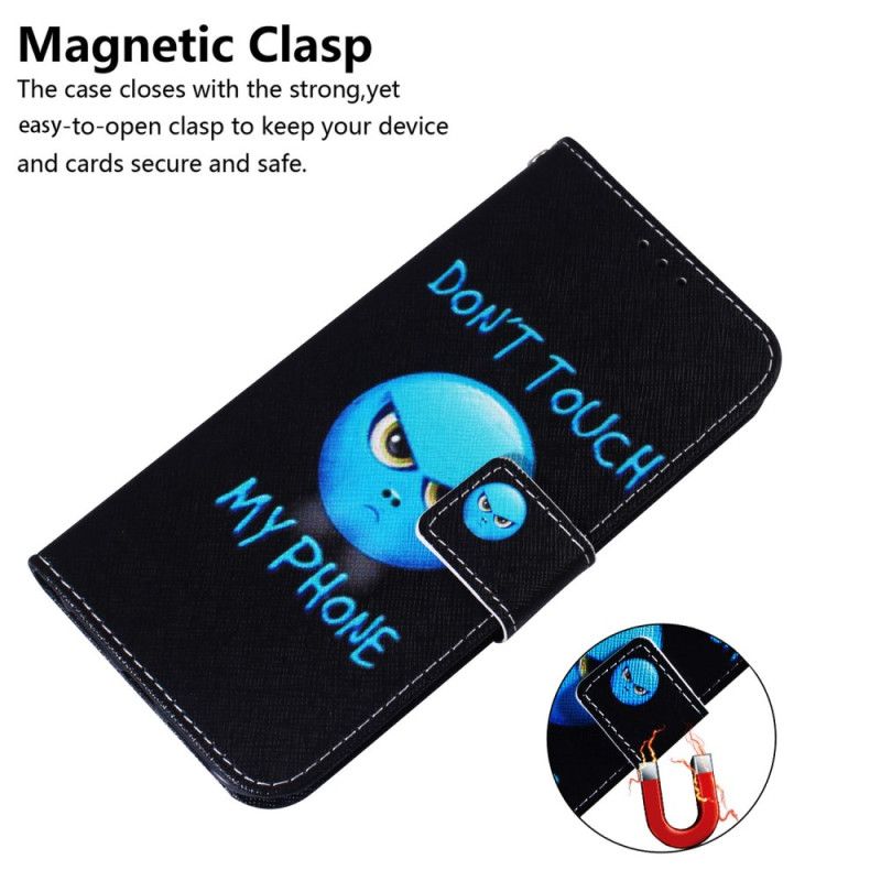 Flip Case Leren Motorola Edge 50 Pro Telefoon-emoji