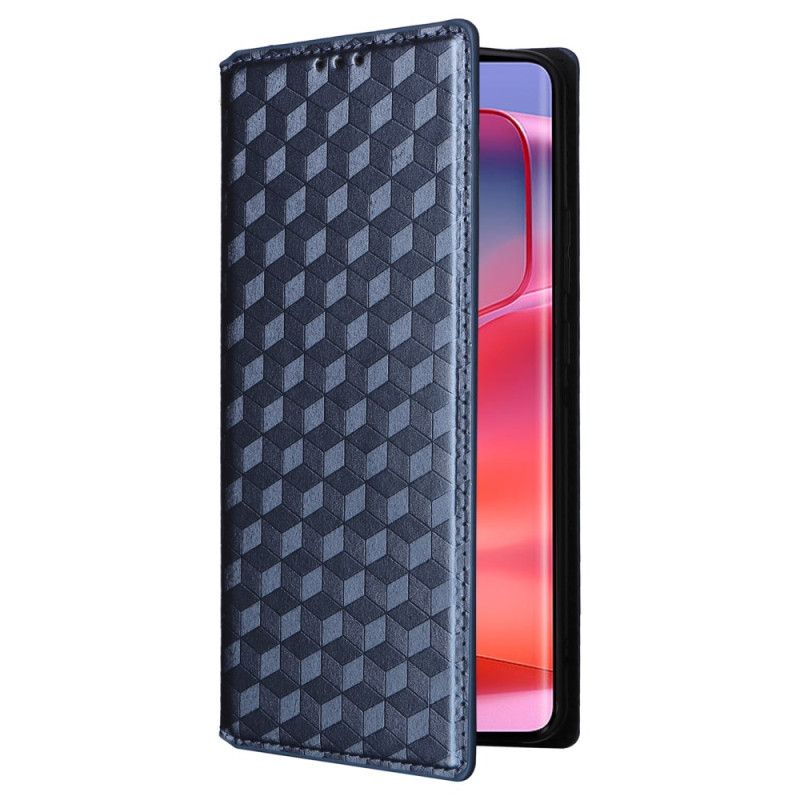 Folio-hoesje Motorola Edge 50 Pro 3d-ruitpatroon