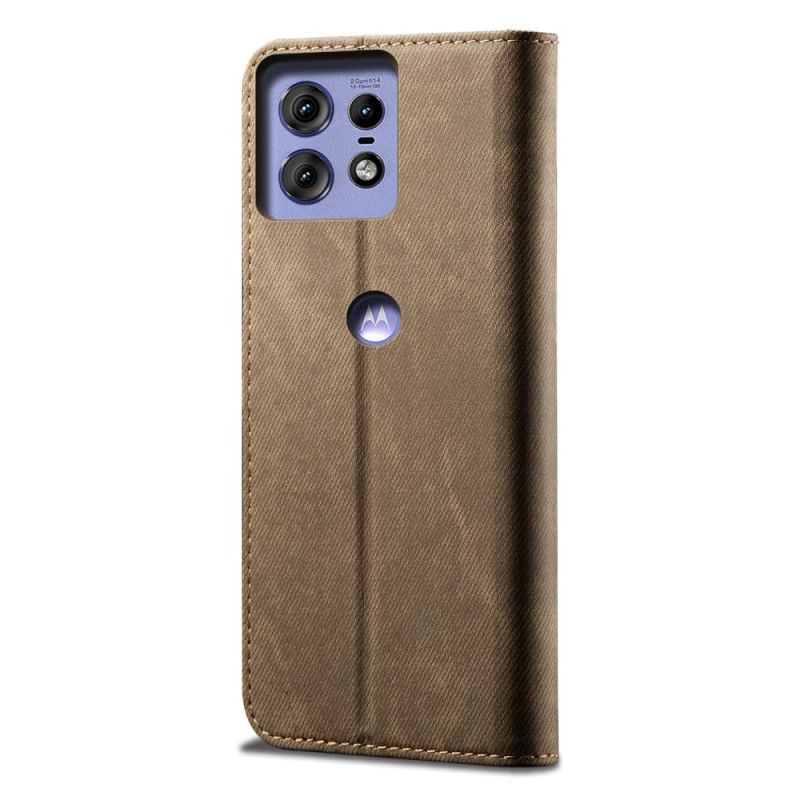 Folio-hoesje Voor Motorola Edge 50 Pro Jeansstof