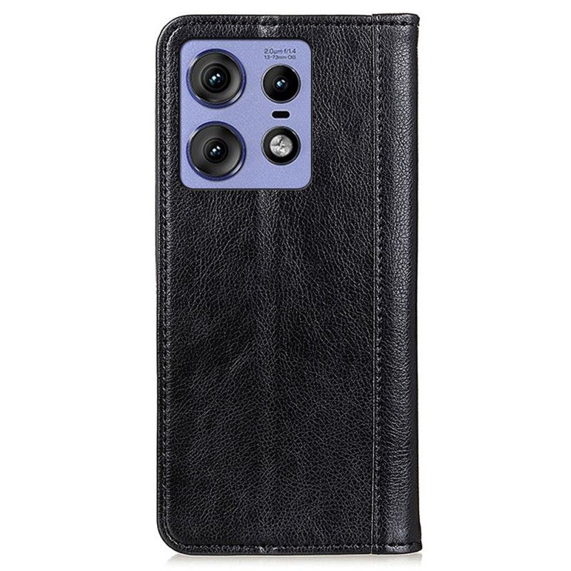 Folio-hoesje Voor Motorola Edge 50 Pro Textuur Ltchi