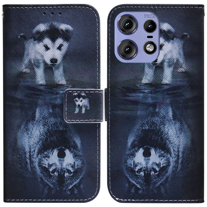 Leren Hoesje Voor Motorola Edge 50 Pro Puppydroom