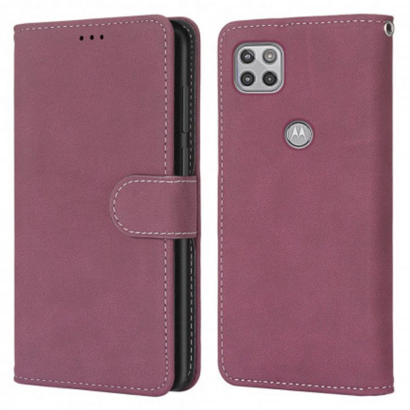 Leren Hoesje Voor Moto G 5g Stijl Lederen Vintage Couture