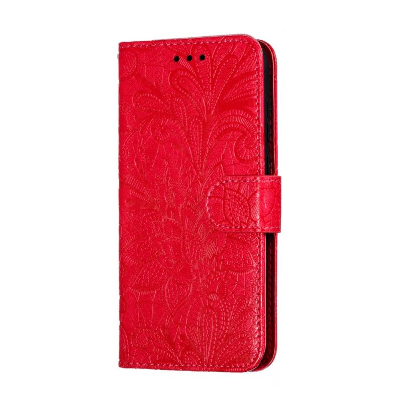 Bescherming Hoesje Huawei Y5 2019 Roségoud Paars Tribal String Bloemen