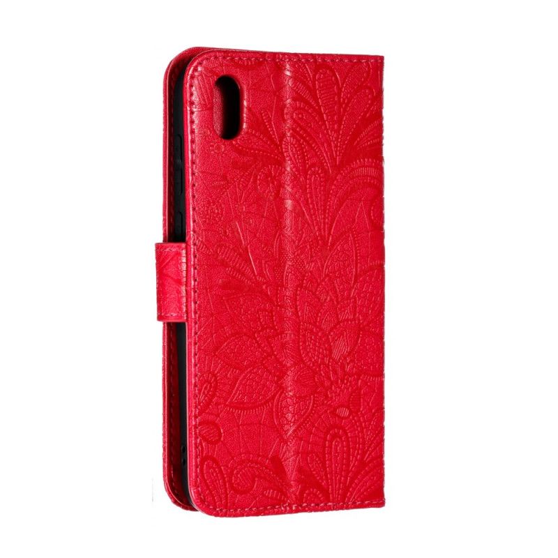 Bescherming Hoesje Huawei Y5 2019 Roségoud Paars Tribal String Bloemen