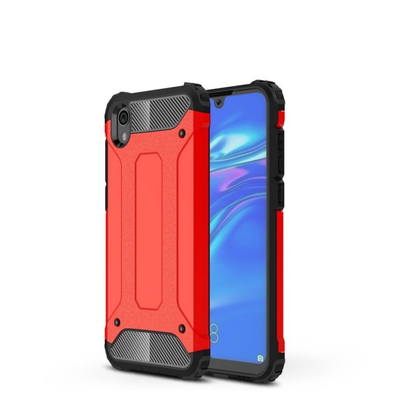 Case Hoesje Huawei Y5 2019 Rood Zwart Telefoonhoesje Overlevende