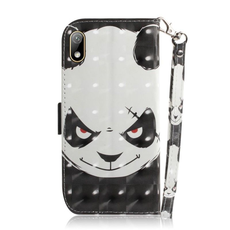 Cover Folio-hoesje Huawei Y5 2019 Telefoonhoesje Boze Panda Met String