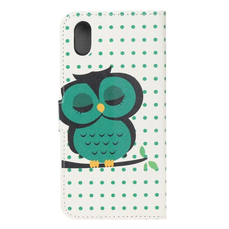 Cover Folio-hoesje Huawei Y5 2019 Telefoonhoesje Slapende Uil