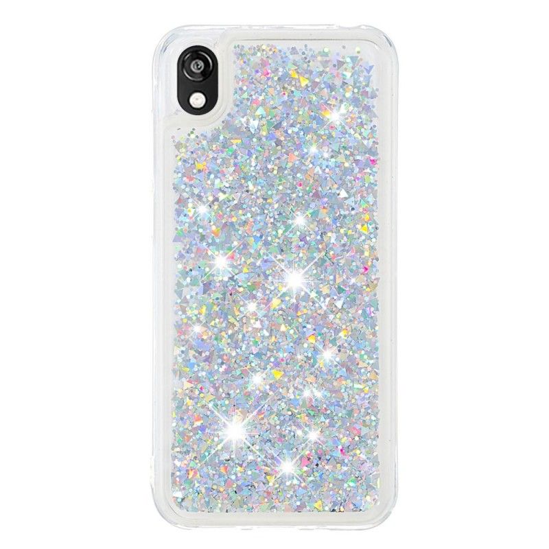 Cover Hoesje Huawei Y5 2019 Lichtblauw Roze Telefoonhoesje Ik Ben Glitter