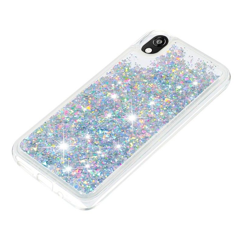 Cover Hoesje Huawei Y5 2019 Lichtblauw Roze Telefoonhoesje Ik Ben Glitter