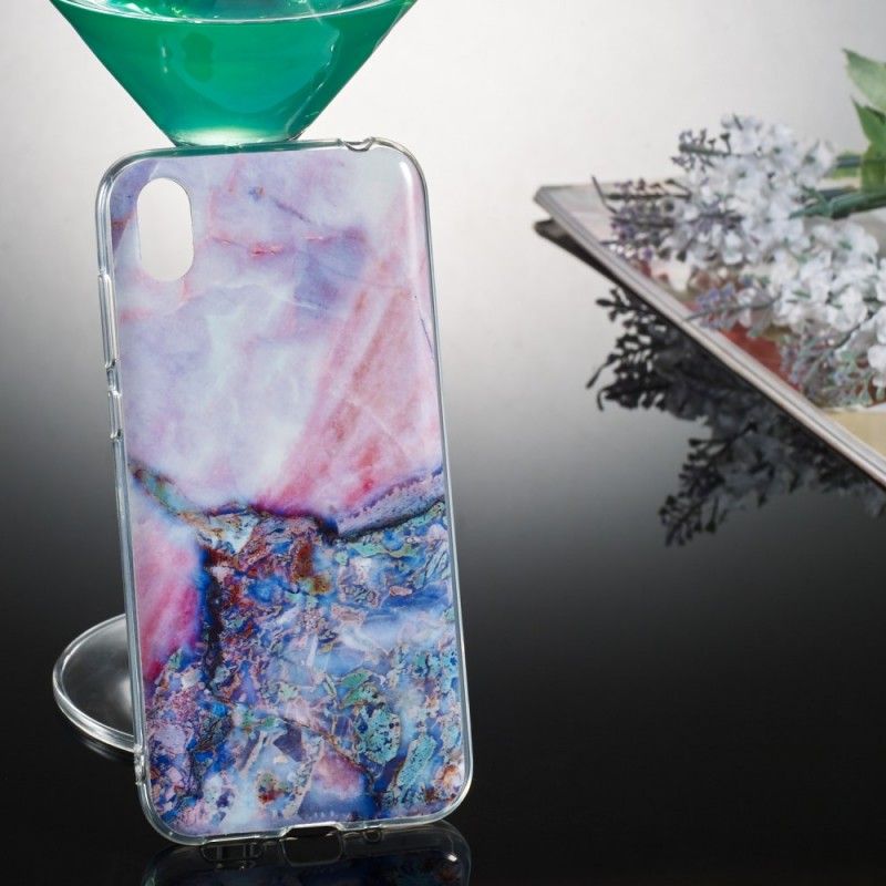 Cover Hoesje Huawei Y5 2019 Telefoonhoesje Veelkleurig Marmer