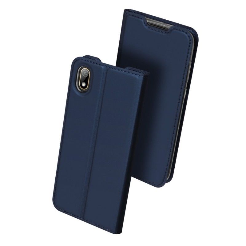 Folio-hoesje Huawei Y5 2019 Marineblauw Zwart Telefoonhoesje Pro Dux Ducis Huid