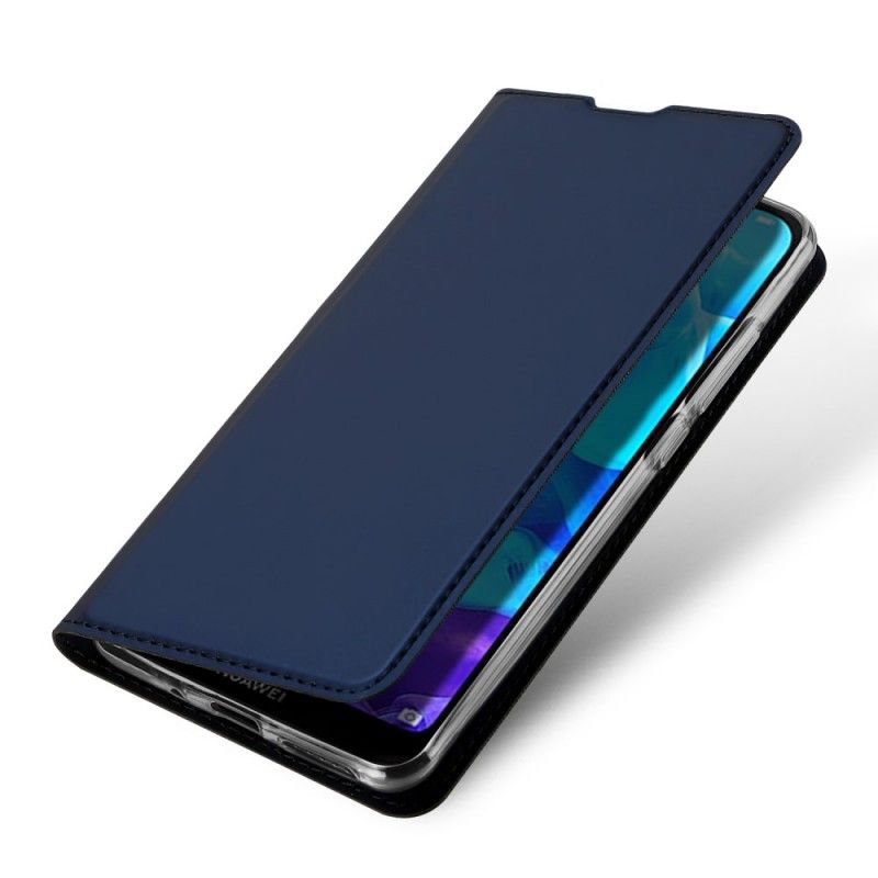 Folio-hoesje Huawei Y5 2019 Marineblauw Zwart Telefoonhoesje Pro Dux Ducis Huid