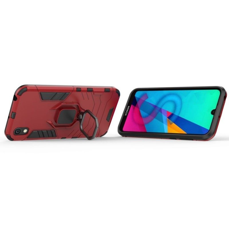 Hoesje Huawei Y5 2019 Rood Zwart Resistente Ring