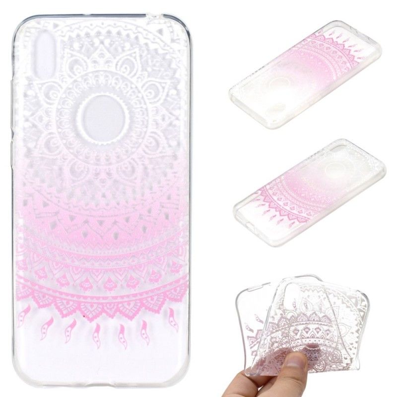 Hoesje Huawei Y5 2019 Rose Transparante Kleurrijke Mandala