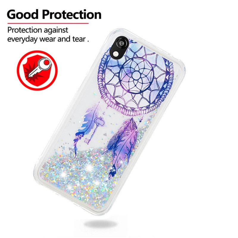 Hoesje voor Huawei Y5 2019 Blauwe Glitter Dromenvanger