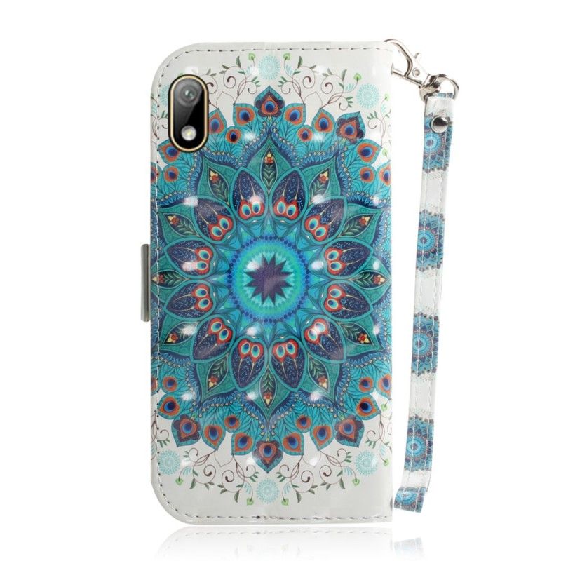 Leren Hoesje voor Huawei Y5 2019 Meesterlijke Mandala Met String