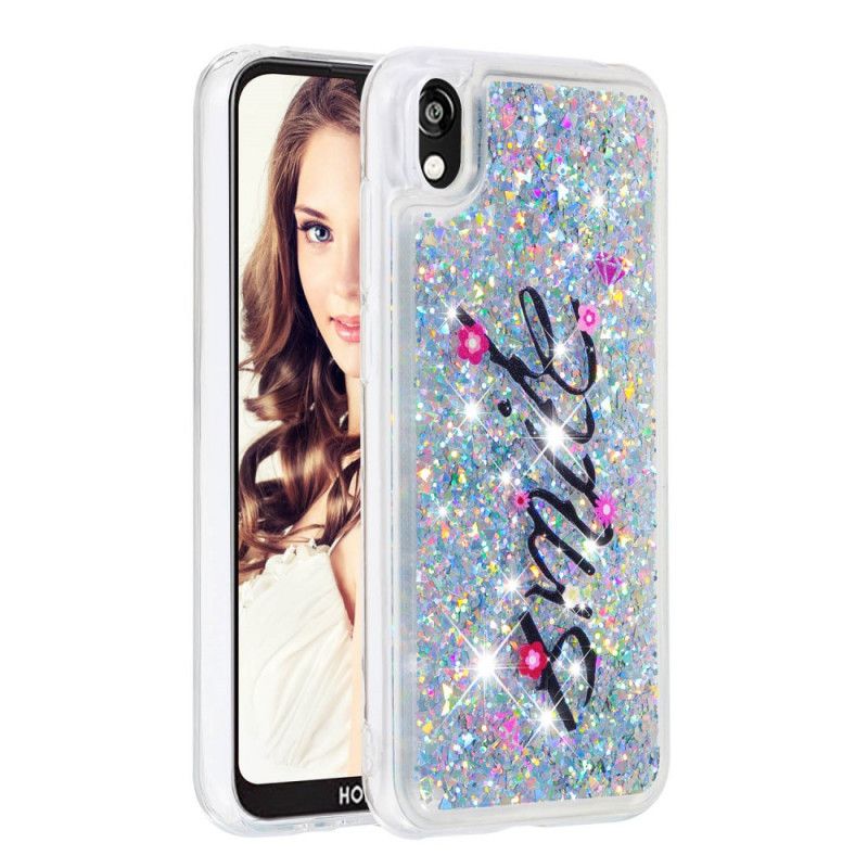 Case Hoesje Honor 8S Telefoonhoesje Glitter Glimlach