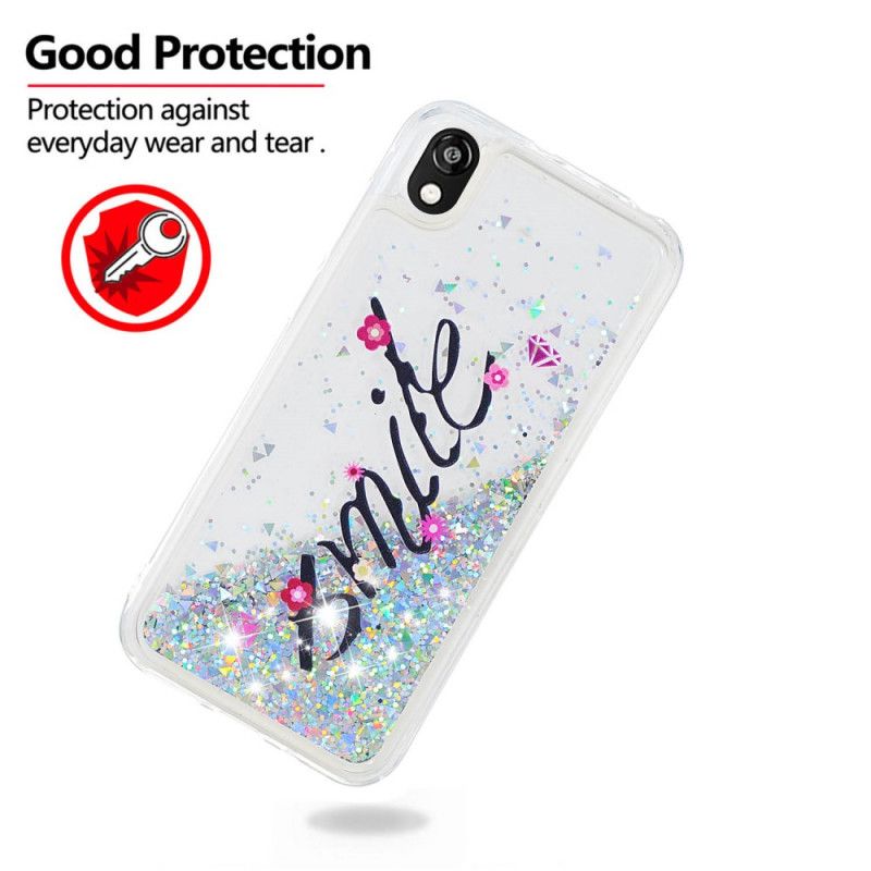 Case Hoesje Honor 8S Telefoonhoesje Glitter Glimlach