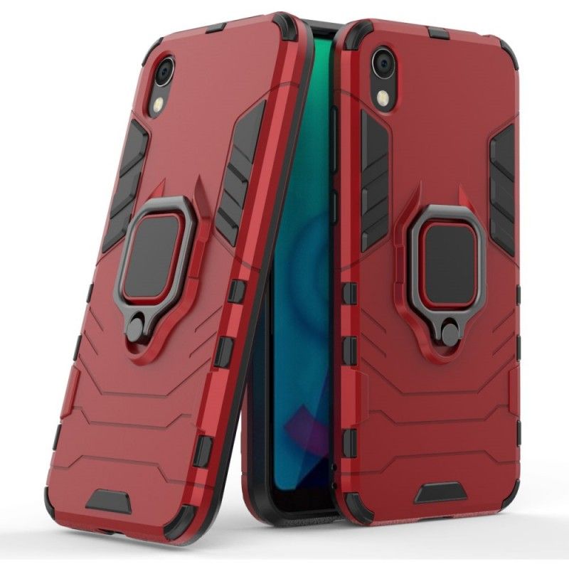 Hoesje Honor 8S Rood Zwart Resistente Ring