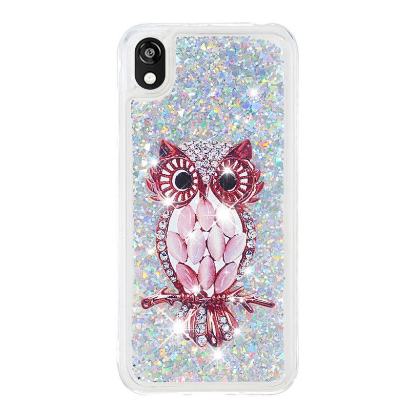 Hoesje Honor 8S Telefoonhoesje Rijke Glitter Juffrouw Uil