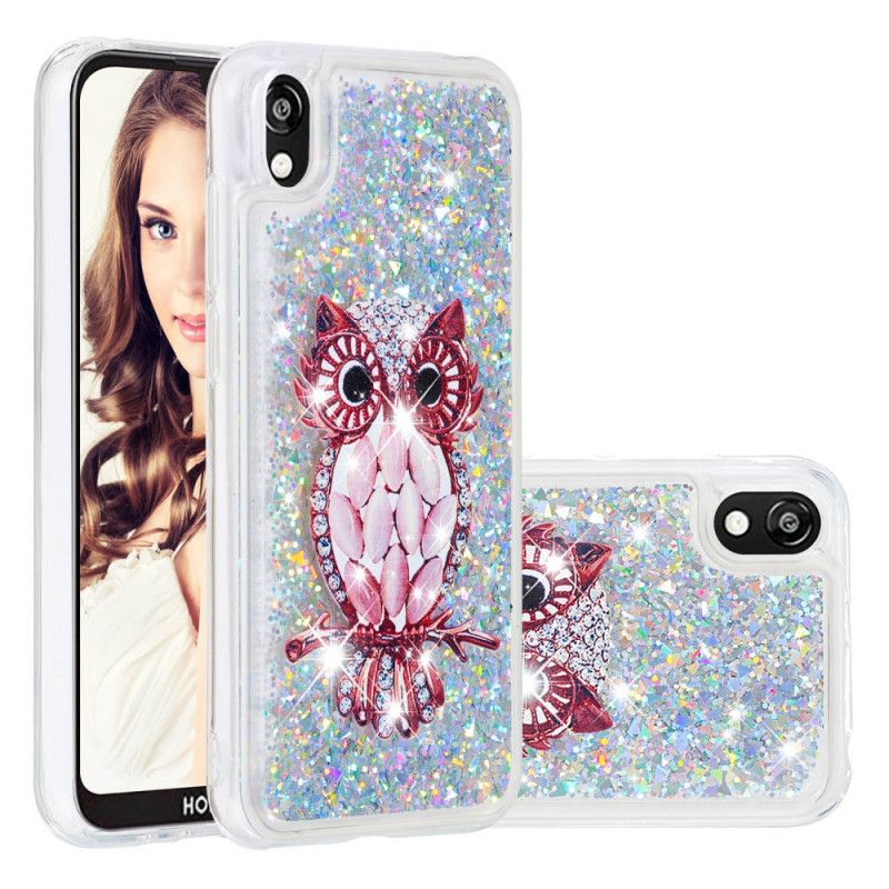 Hoesje Honor 8S Telefoonhoesje Rijke Glitter Juffrouw Uil