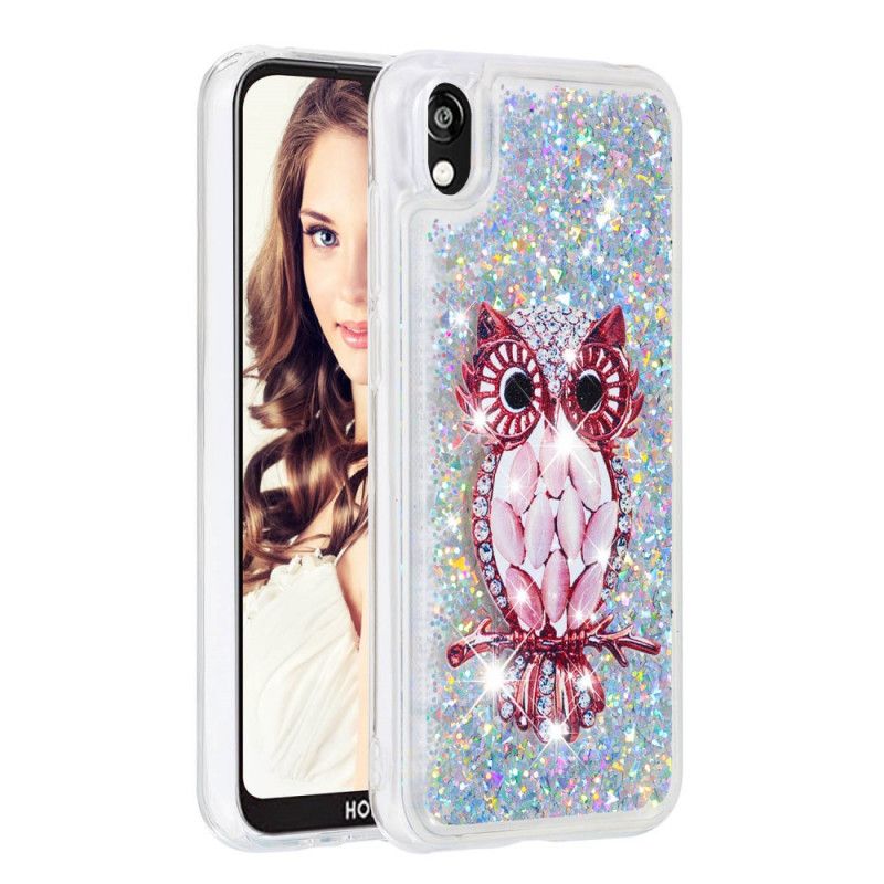 Hoesje Honor 8S Telefoonhoesje Rijke Glitter Juffrouw Uil