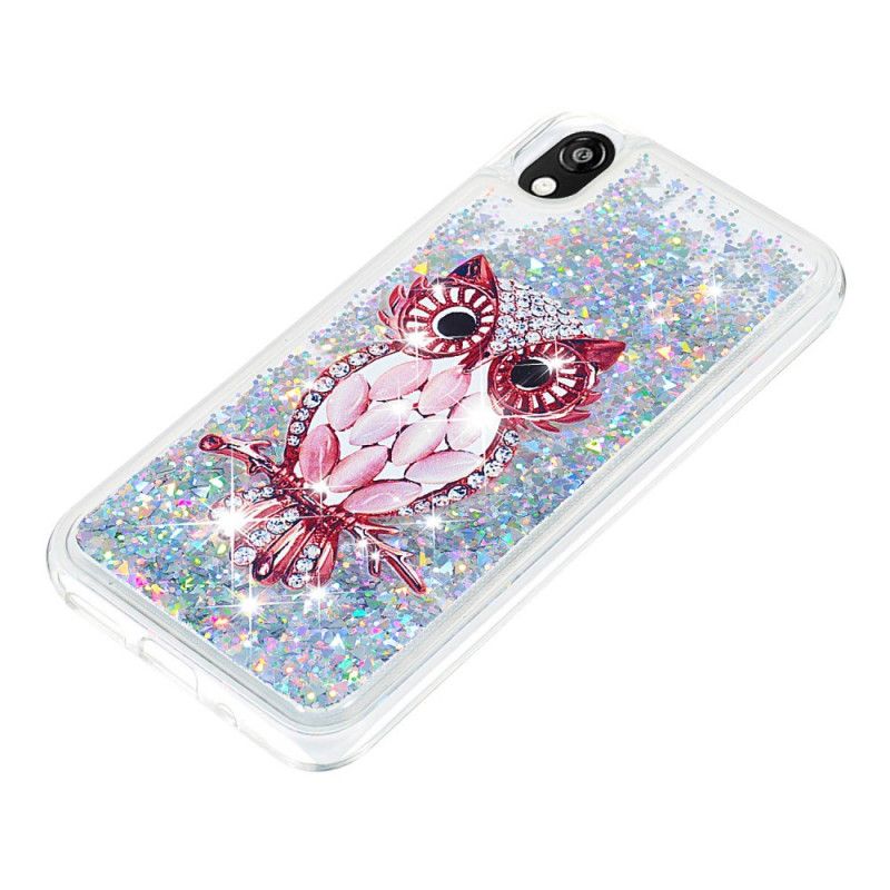 Hoesje Honor 8S Telefoonhoesje Rijke Glitter Juffrouw Uil