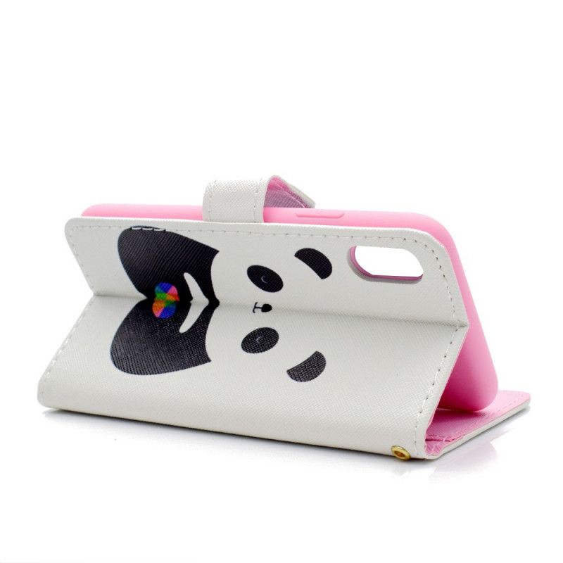 Leren Hoesje voor Honor 8S Panda Liefde