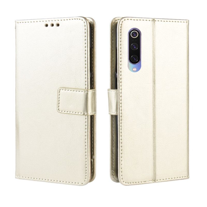 Cover Folio-hoesje Xiaomi Mi 9 Lite Goud Zwart Telefoonhoesje Flitsend Kunstleer