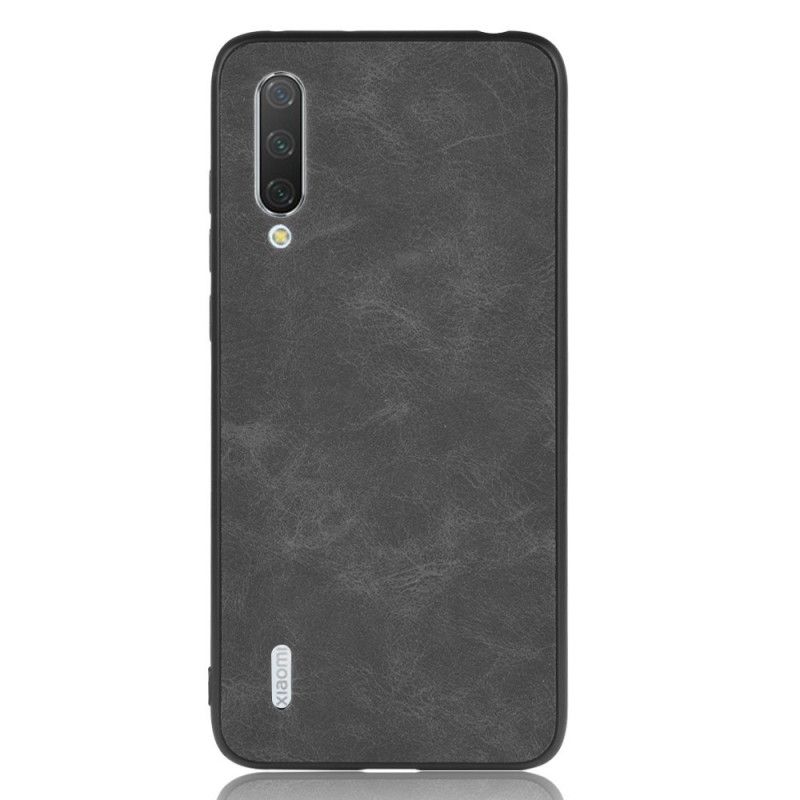 Hoesje voor Xiaomi Mi 9 Lite Donkerblauw Vintage Look Leereffect