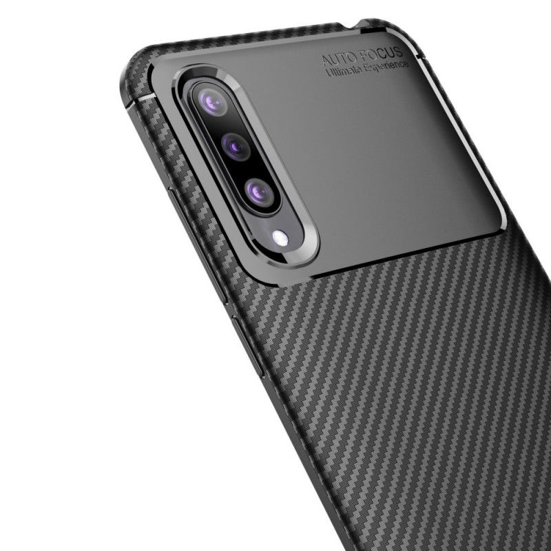 Hoesje voor Xiaomi Mi 9 Lite Donkerblauw Zwart Flexibele Koolstofvezel