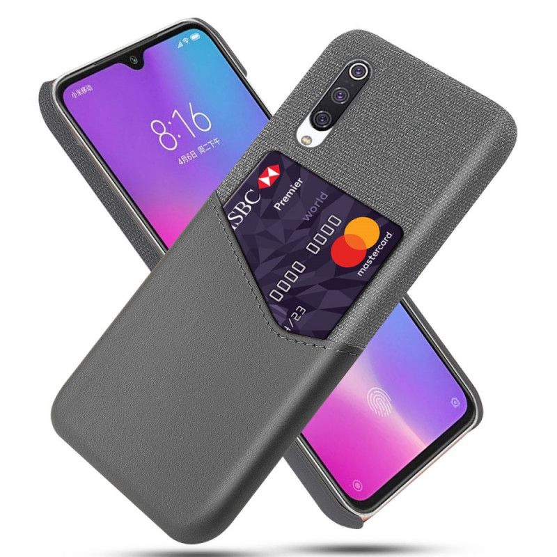 Hoesje voor Xiaomi Mi 9 Lite Donkerblauw Zwart Ksq Kaarthouder