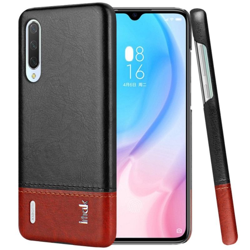 Hoesje voor Xiaomi Mi 9 Lite Rood Zwart Imak Ruiyi Serie Leereffect