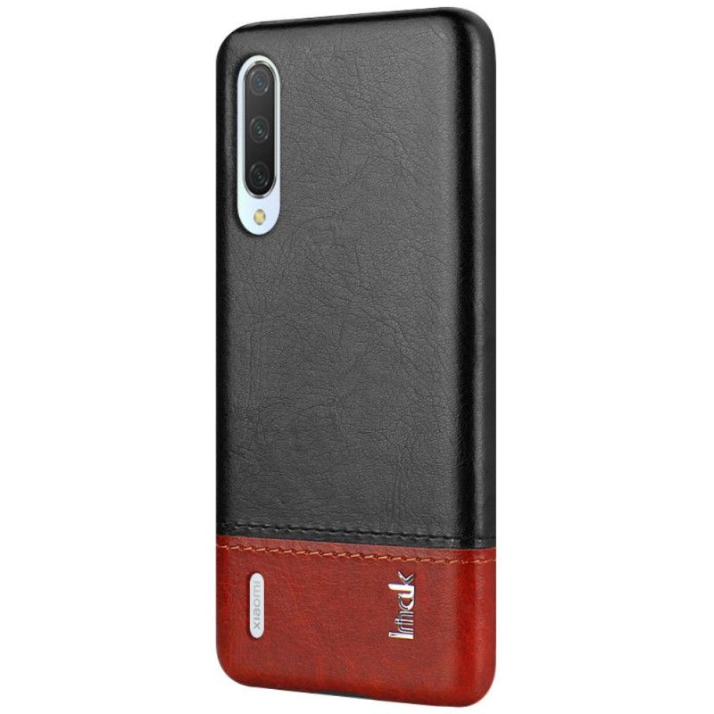 Hoesje voor Xiaomi Mi 9 Lite Rood Zwart Imak Ruiyi Serie Leereffect