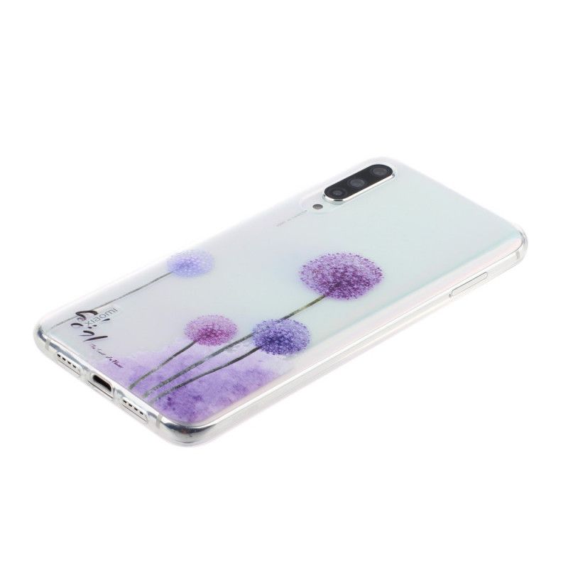 Hoesje voor Xiaomi Mi 9 Lite Transparant Gekleurde Paardenbloemen