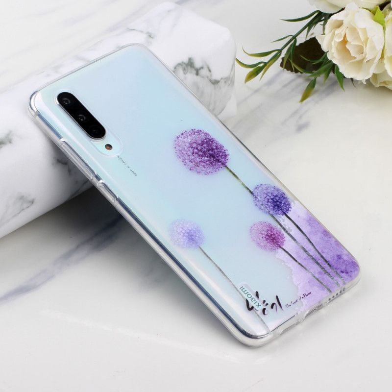 Hoesje voor Xiaomi Mi 9 Lite Transparant Gekleurde Paardenbloemen