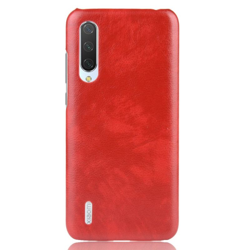 Hoesje Xiaomi Mi 9 Lite Rood Zwart Lychee Kunstleer